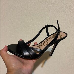 Sam Eldeman Strapped Black Heels